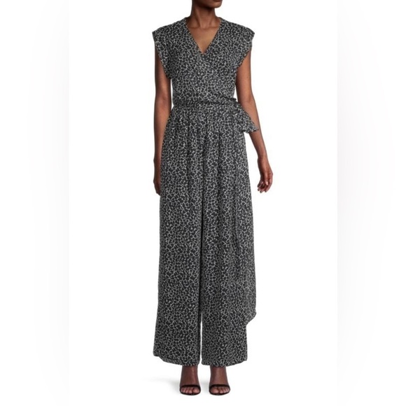 NEW Joie Blisse Abstract-Print Silk Jumpsuit - Picture 1 of 4